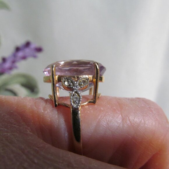 QJ India Quintessence Jewelry Gold Plated 925 Silver Light Amethyst Ring Size 10 - Picture 13 of 16